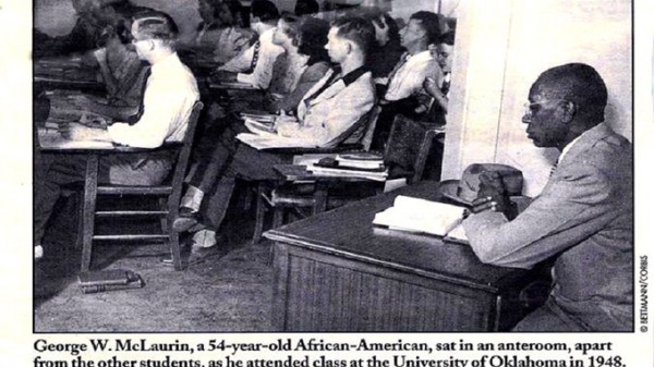 George W. McLaurin’in sınıftaki yeri, ABD’de eğitimde ırk ayrımcılığının simgelerinden biri oldu.
