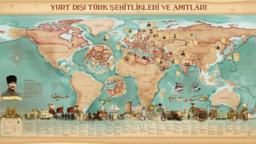 Harita Genel Müdürlüğü'nden Türk Şehitlikleri Haritası