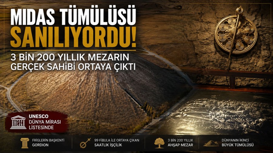 Midas Tümülüsü Sanılıyordu! 3 Bin 200 Yıllık Mezarın Gerçek Sahibi Ortaya Çıktı