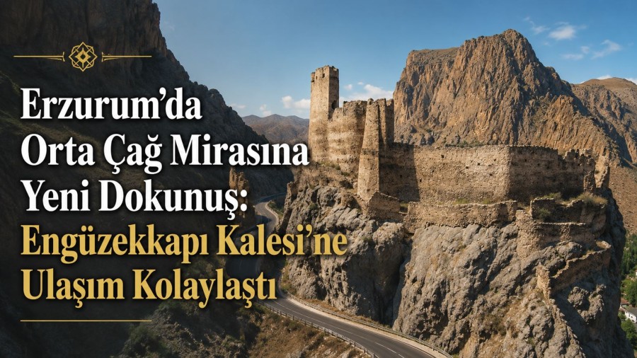 Erzurum’da Orta Çağ Mirasına Yeni Dokunuş: Engüzekkapı Kalesi’ne Ulaşım Kolaylaştı