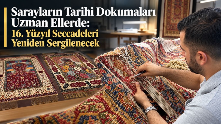 Sarayların Tarihi Dokumaları Uzman Ellerde: 16. Yüzyıl Seccadeleri Yeniden Sergilenecek