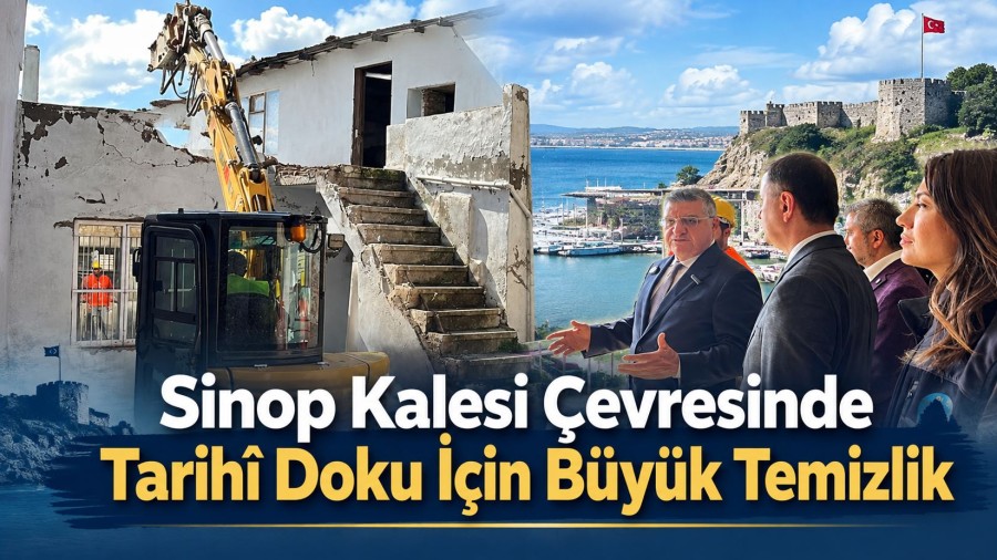 Sinop Kalesi’nde “Kalekondu” Yapılar Kaldırılıyor